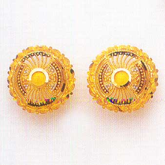 Gold Earrings Ge - 004