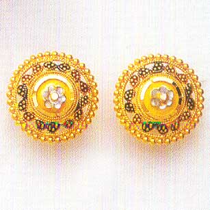 Gold Earrings Ge - 005