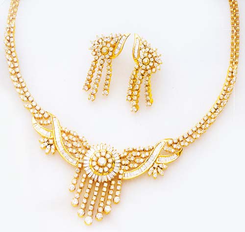 Gold Necklace Set, Gold Necklace Gns - 005