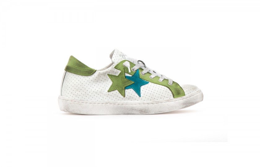 WHITE APPLE GREEN LOW SNEAKERS