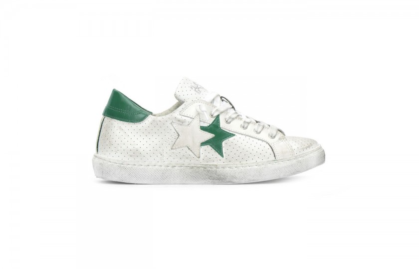 WHITE GREEN LOW SNEAKERS