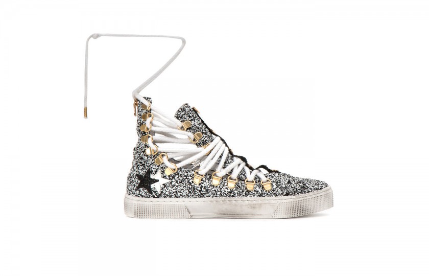 SLAVE STYLE SNEAKERS WHITE GLITTER