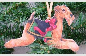 Airedale Terrier Carousel Ornament