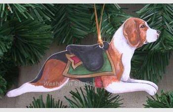 Beagle Carousel Ornament