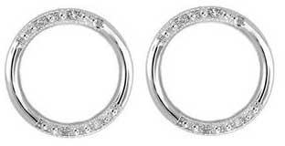 Silver Diamond Earrings - Sde 006