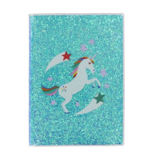 Unicorn Star A5 glitter notebook