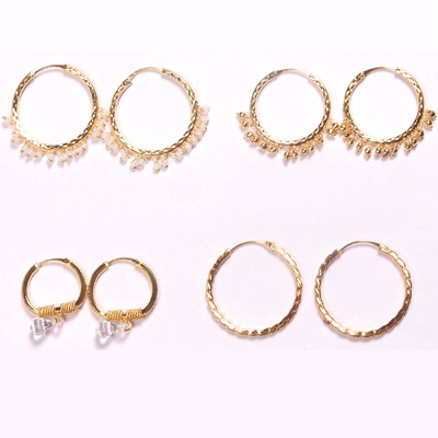 gold earrings