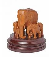 Elephant with Cubs Statue