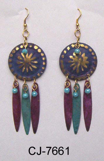 Brass Earring Antique (CJ-7661), Gender : Women, Girls