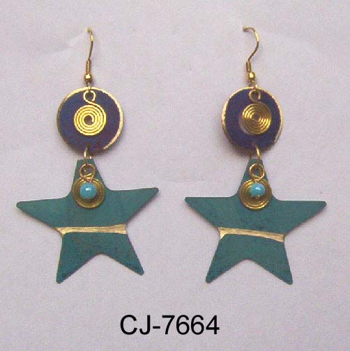 Brass Earring Antique (CJ-7664)