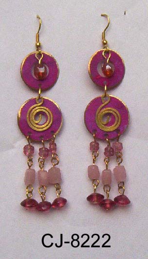 Brass Earring Antique (CJ-8222), Gender : Women, Girls