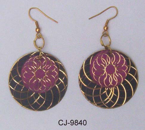 Brass Earring Antique (CJ9840)