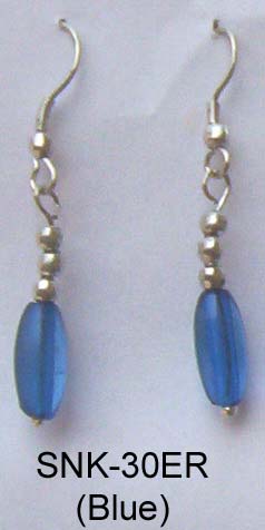 Glass Bead Earring (SNK-30 ER Blue)