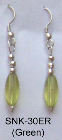 Glass Bead Earring (SNK-30 ER Green)