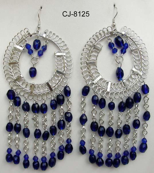 Glass Bead Earrings (CJ-8125)