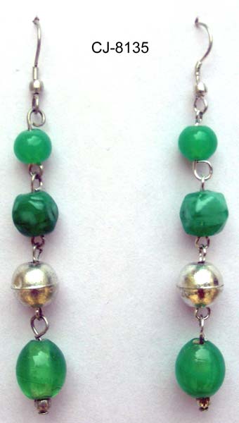 Glass Bead Earrings (CJ-8135)