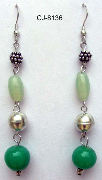Glass Bead Earrings (CJ-8136)