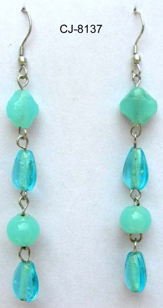 Glass Bead Earrings (CJ-8137)