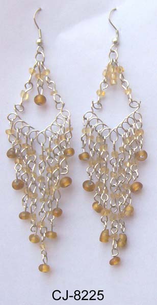 Glass Bead Earrings (CJ-8225)