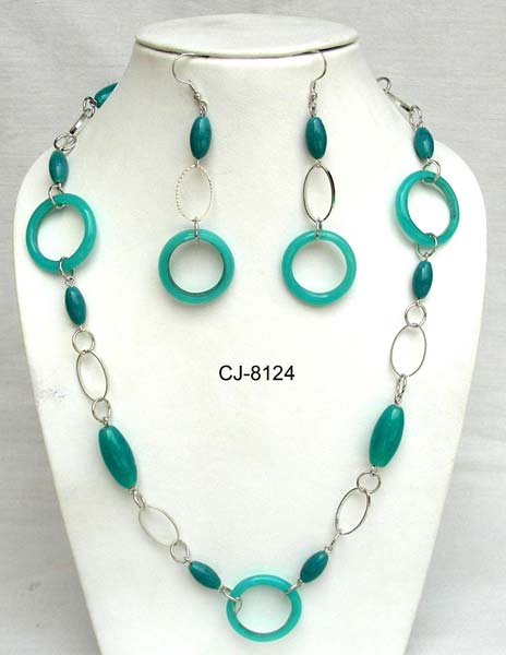 Glass Bead Necklace Set (CJ-8124)