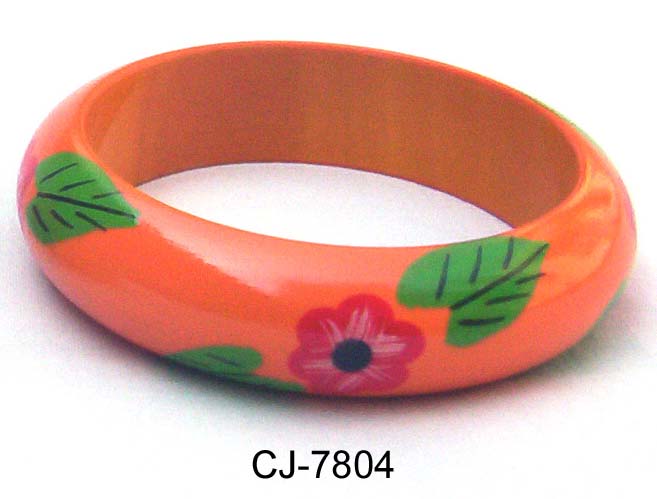 Wodden Bangle Coloured (CJ-7804)