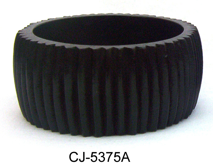 Wooden Bangle Antique (CJ-5375A), Color : Black