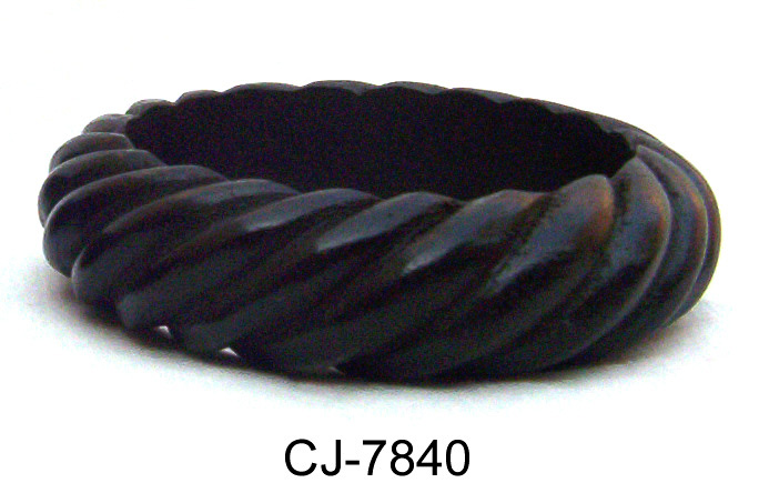 Wooden Bangle Antique (CJ-7840), Color : Black
