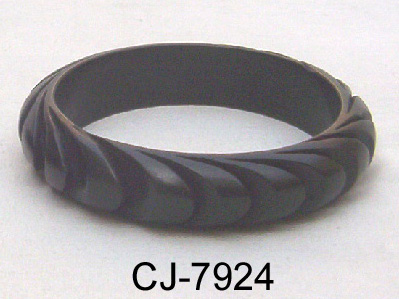 Wooden Bangle Antique (CJ-7924), Color : Black