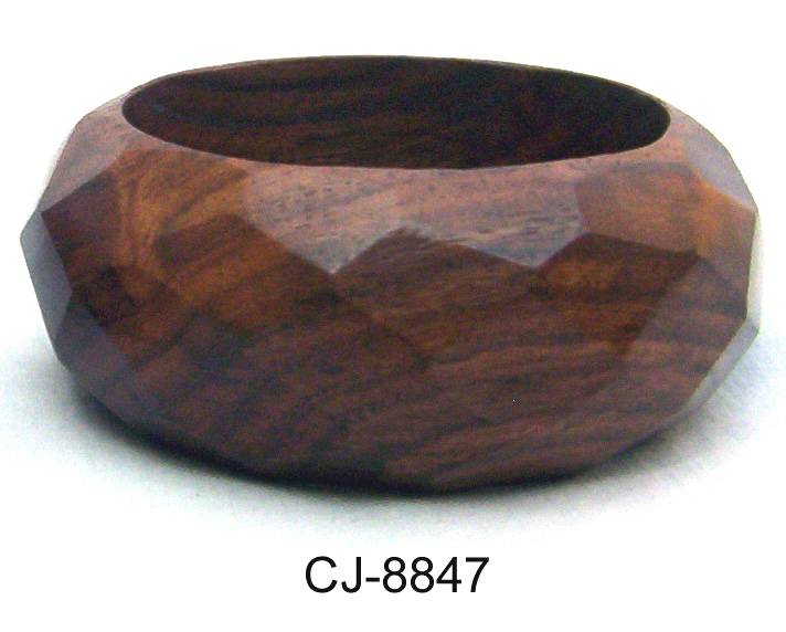 Wooden Bangle Antique (CJ-8847), Color : Natural