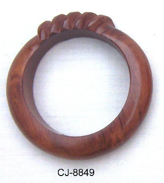 Wooden Bangle Antique (CJ-8849), Color : Natural