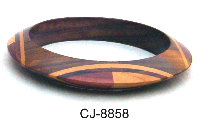 Wooden Bangle Antique (CJ-8858), Color : Natural