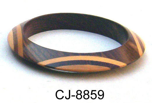 Wooden Bangle Antique (CJ-8859), Color : Natural