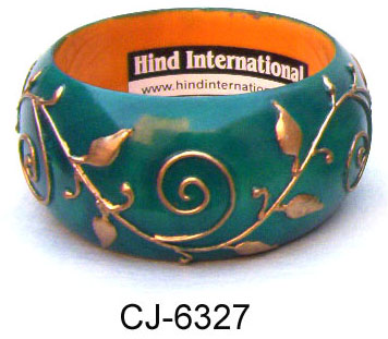 Wooden Bangle Coloured (CJ-6327)