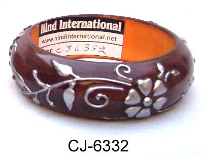 Wooden Bangle Coloured (CJ-6332)