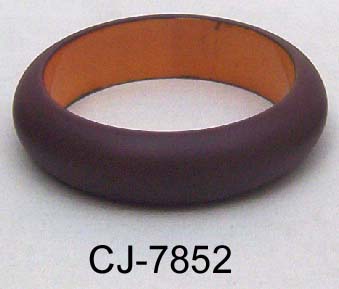 Wooden Bangle Coloured (CJ-7852), Color : Brown