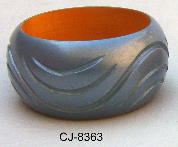 Wooden Bangle Coloured (CJ-8363), Color : Blue