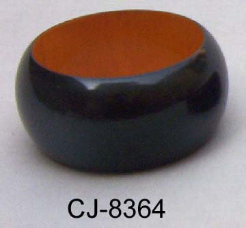 Wooden Bangle Coloured (CJ-8364), Color : Black