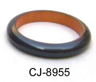 Wooden Bangle Coloured (CJ-8955), Color : Black