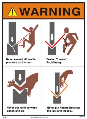 Press Machines Safety Signs