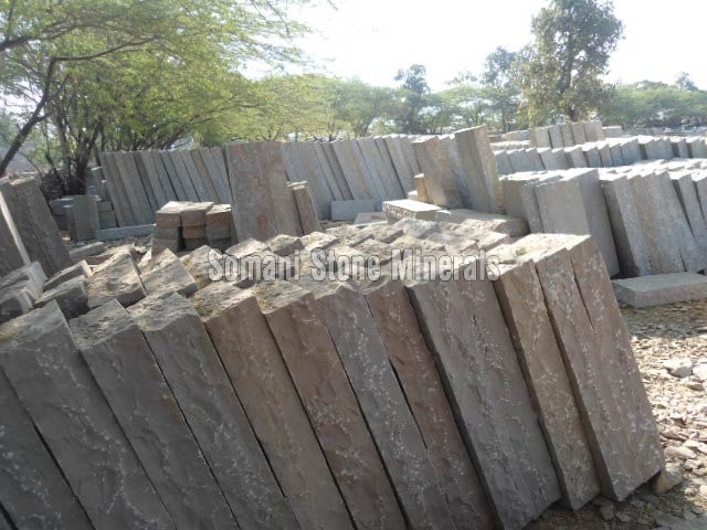 Indian Desert Brown Sandstone Block Steps(kerb Stone)