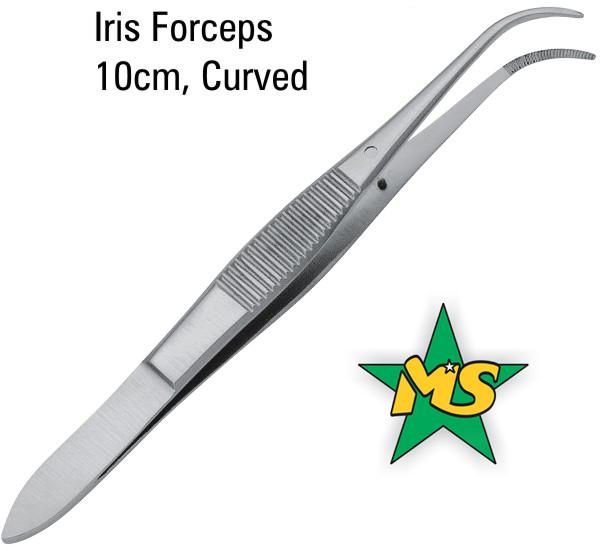 Iris Forceps 10cm Curved