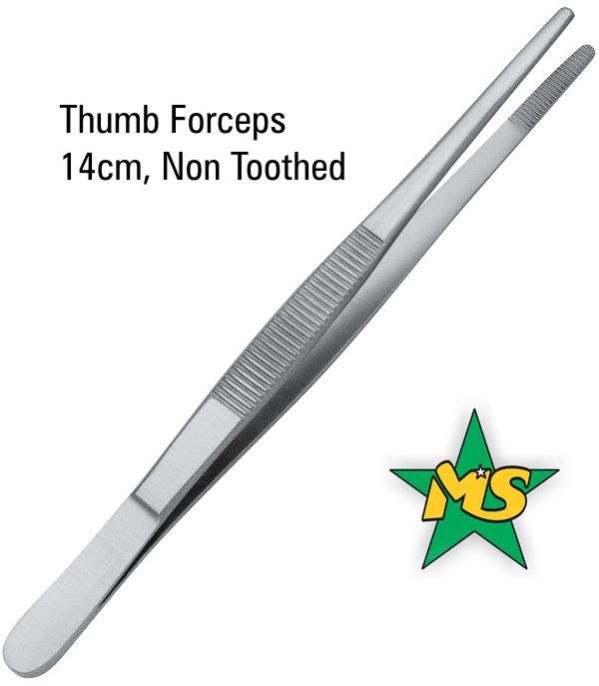 Thumb Forceps 14cm Non Toothed Buy thumb forceps in Sialkot Pakistan