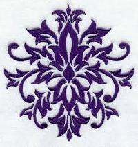 machine embroidered fabric