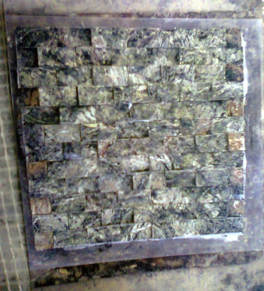 Bidasar Green Mosaic, Natural Stone, Morwad Pure White Marble