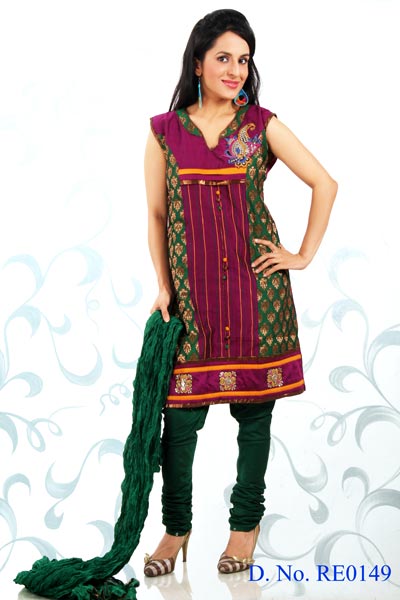 Silk Chudidar Suit