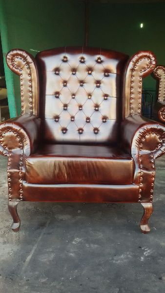 Leather Sofa Chair, Color : Brown