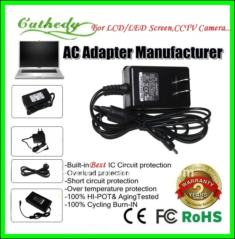 12V 1A Power Supply AC Adapter Cord US/UK/EU/AU Plug