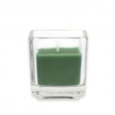 Green Square Glass Votive Candles