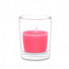 Pink Round Glass Votive Candles