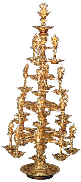 Brass Ornamental Ashtothra Deepam